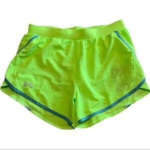 NWT Under Armour Women's Loose Fit Athletic Shorts Lime‎ Green Small